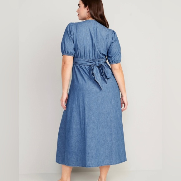 NWT! Women’s Fit & Flare Twist-Front Maxi Dress XS P - Picture 5 of 10